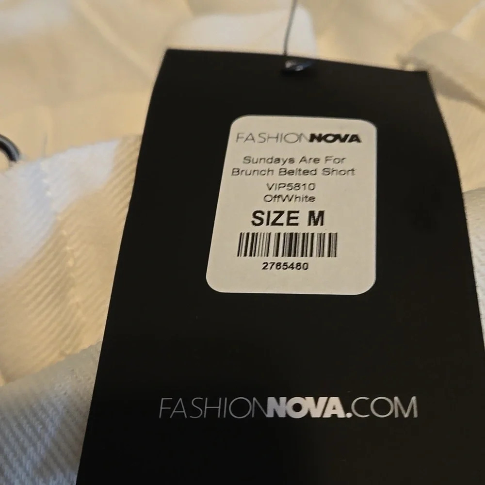 Fashion Nova Sundays Are For Brunch Denim Belted Shortie Shorts Women's M - Picture 12 of 14